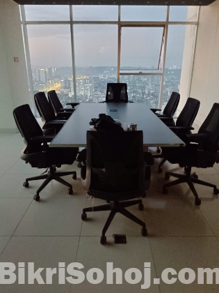 Conference Table with 10 Piece Executive Chair
